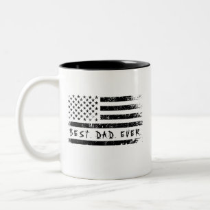 Bester Vater je amerikanisches Fahnen-Tagesgeschen Zweifarbige Tasse