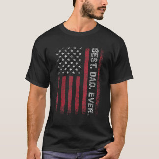 Bester Vater je amerikanisches Flag Vatertag Gesch T-Shirt