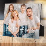 Bester Vater je Athletik Modernes Foto Vatertag Fotoplatte<br><div class="desc">Dieses einfache und moderne Design besteht aus san Serif und spielerischer Schriftzypografie.</div>