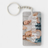 Bester Vater je Athletik Modernes Foto Vatertag Schlüsselanhänger (Vorderseite)