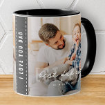 Bester Vater je Athletik Modernes Foto Vatertag Tasse<br><div class="desc">Dieses einfache und moderne Design besteht aus Serifen und kursiver Typografie und fügt ein individuelles Foto hinzu</div>