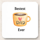Bester Vater je auf einem Getränkeuntersetzer (Vorderseite)