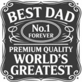 Bester Vater je Aufkleber (Vorderseite)