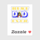 Bester Vater je Aufkleber (Blatt)