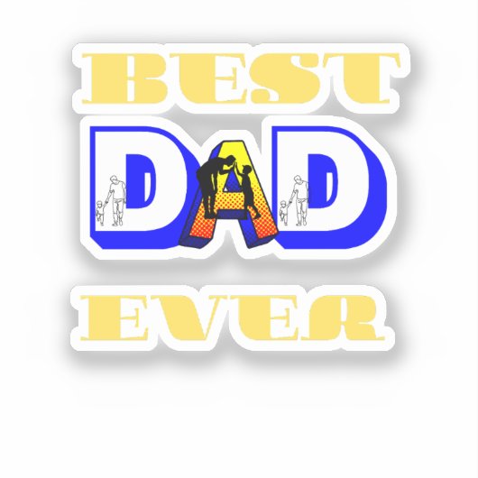 Bester Vater je Aufkleber (Vorderseite)