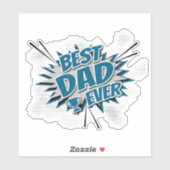 Bester Vater je Aufkleber (Blatt)