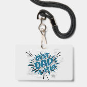 Bester Vater je Ausweis (Rückseite mit Lanyard)