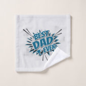 Bester Vater je Badhandtuch Set (Waschlappen)