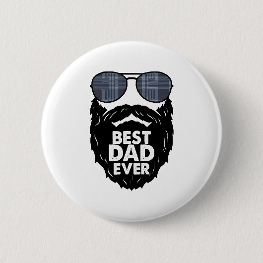 Bester Vater je Bart bärtige Vater Sonnenbrille sc Button (Vorderseite)