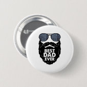 Bester Vater je Bart bärtige Vater Sonnenbrille sc Button (Vorne & Hinten)