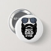 Bester Vater je Bart bärtige Vater Sonnenbrille sc Button (Vorne & Hinten)