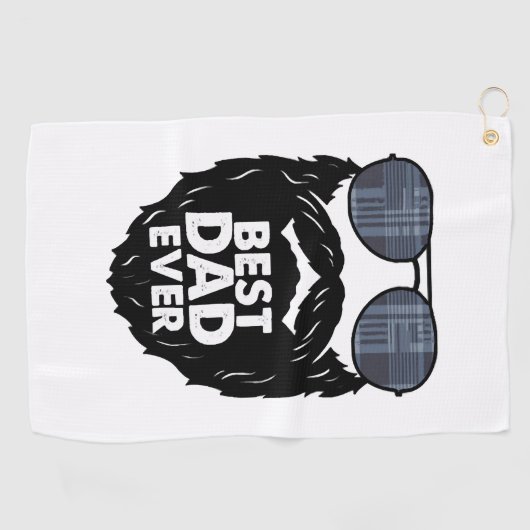 Bester Vater je Bart bärtige Vater Sonnenbrille sc Golfhandtuch (Horizontal)