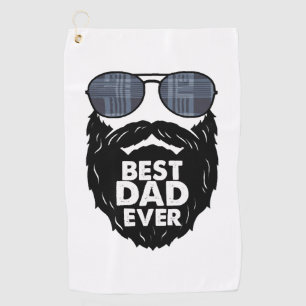 Bester Vater je Bart bärtige Vater Sonnenbrille sc Golfhandtuch