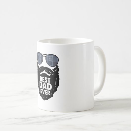 Bester Vater je Bart bärtige Vater Sonnenbrille sc Kaffeetasse (VorderseiteRechts)