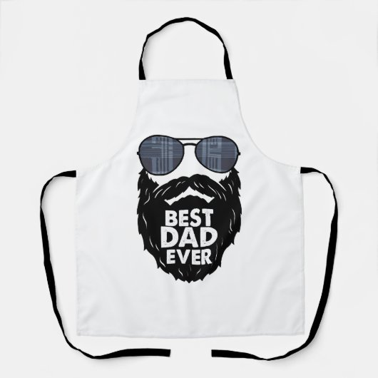 Bester Vater je Bart bärtige Vater Sonnenbrille sc Schürze (Vorderseite)