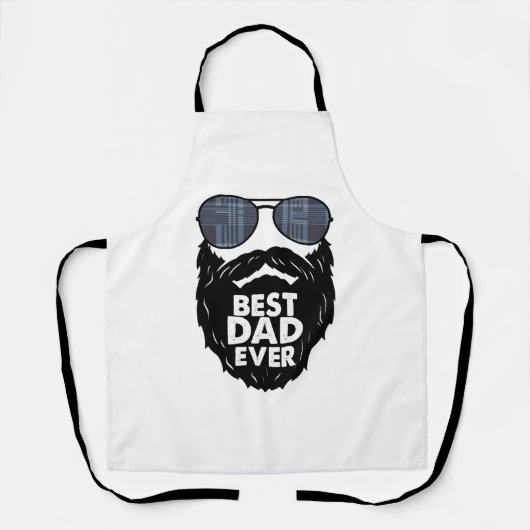 Bester Vater je Bart bärtige Vater Sonnenbrille sc Schürze (Vorderseite)