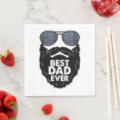 Bester Vater je Bart bärtige Vater Sonnenbrille sc Serviette (Beispiel)
