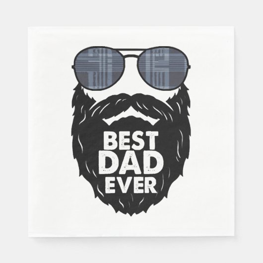 Bester Vater je Bart bärtige Vater Sonnenbrille sc Serviette (Vorderseite)