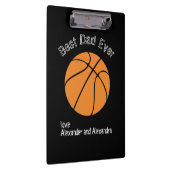 Bester Vater je Basketball gestörter Text Klemmbrett (Rechts)
