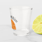 Bester Vater je Basketball gestörter Text Schnapsglas (Rechts)