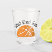 Bester Vater je Basketball gestörter Text Schnapsglas (Vorderseite)