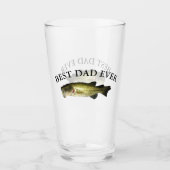 Bester Vater je Bass Fishing Beer Glas (Vorderseite)