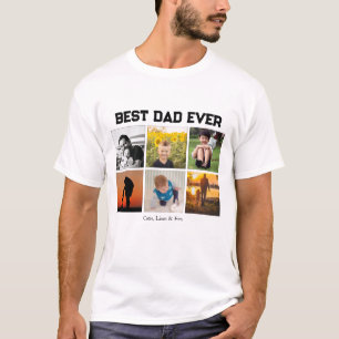 Bester Vater je benutzerdefinierbare Namen und Bil T-Shirt