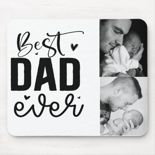 Bester Vater je benutzerdefiniert 2-FotoCollage Mousepad (Vorne)