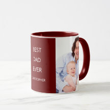 Bester Vater je Benutzerdefiniert zwei Fotos Tasse