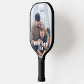 Bester Vater je benutzerdefinierte Foto-Collage Er Pickleball Schläger (Links)