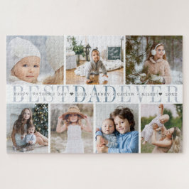 Bester Vater je | Benutzerdefinierte Message & Kid Puzzle