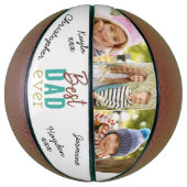 Bester Vater je benutzerdefinierten 3 Foto signier Basketball (Vertikal)