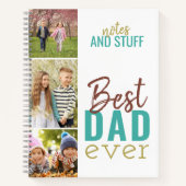 Bester Vater je benutzerdefinierten 3-Foto-Streife Notizblock (Vorderseite)