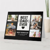 Bester Vater je benutzerdefinierten 6-FotoCollage Karte (Vorderseite)