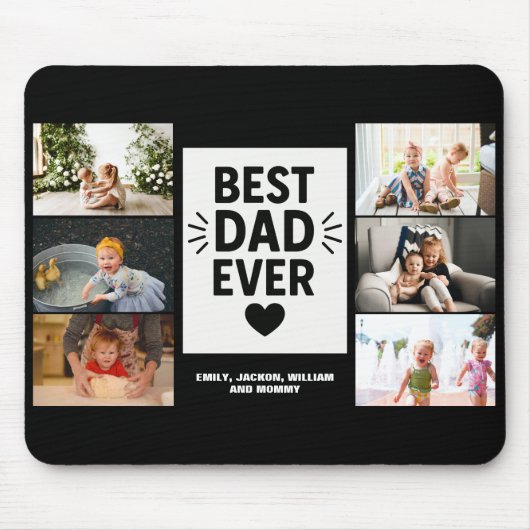 Bester Vater je benutzerdefinierten 6-FotoCollage Mousepad (Vorne)