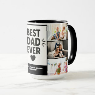 Bester Vater je benutzerdefinierten 6-FotoCollage Tasse