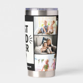 Bester Vater je benutzerdefinierten 6-FotoCollage Thermobecher (Rückseite)