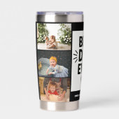 Bester Vater je benutzerdefinierten 6-FotoCollage Thermobecher (Vorderseite)
