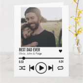 Bester Vater je benutzerdefinierten Foto Song Play Karte (Gelbe Blume)