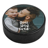 Bester Vater je benutzerdefinierten Foto Vatertag Eishockey Puck (3/4)