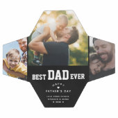 Bester Vater je benutzerdefinierter 3-Farb-Foto-Ta Fußball (Flach)