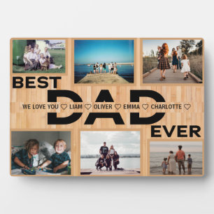 Bester Vater je benutzerdefinierter Familiensammlu Fotoplatte