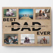 Bester Vater je benutzerdefinierter Familiensammlu Fotoplatte (Vorderseite)