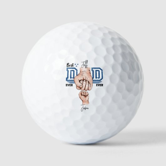 Bester Vater je benutzerdefinierter Faustschlag - Golfball (Vorderseite)