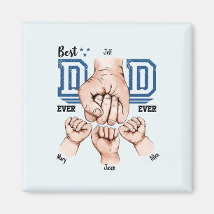 Bester Vater je benutzerdefinierter Faustschlag - Magnet