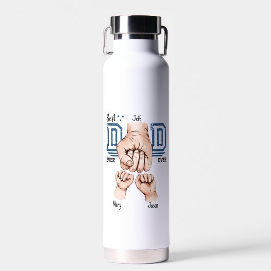 Bester Vater je benutzerdefinierter Faustschlag -  Trinkflasche (Vorne)