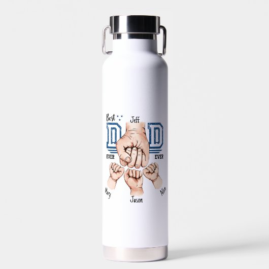 Bester Vater je benutzerdefinierter Faustschlag -  Trinkflasche (Vorne)