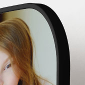 Bester Vater je benutzerdefinierter Foto Name Rot Pickleball Schläger (Linke Seite)