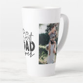 Bester Vater je benutzerdefiniertes 2-Foto-Doppels Milchtasse (Rechte Ecke)