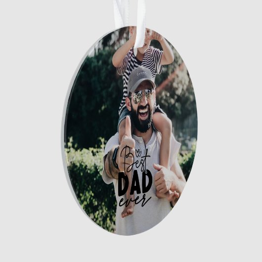 Bester Vater je benutzerdefiniertes 2-Foto-Doppels Ornament (Vorderseite)